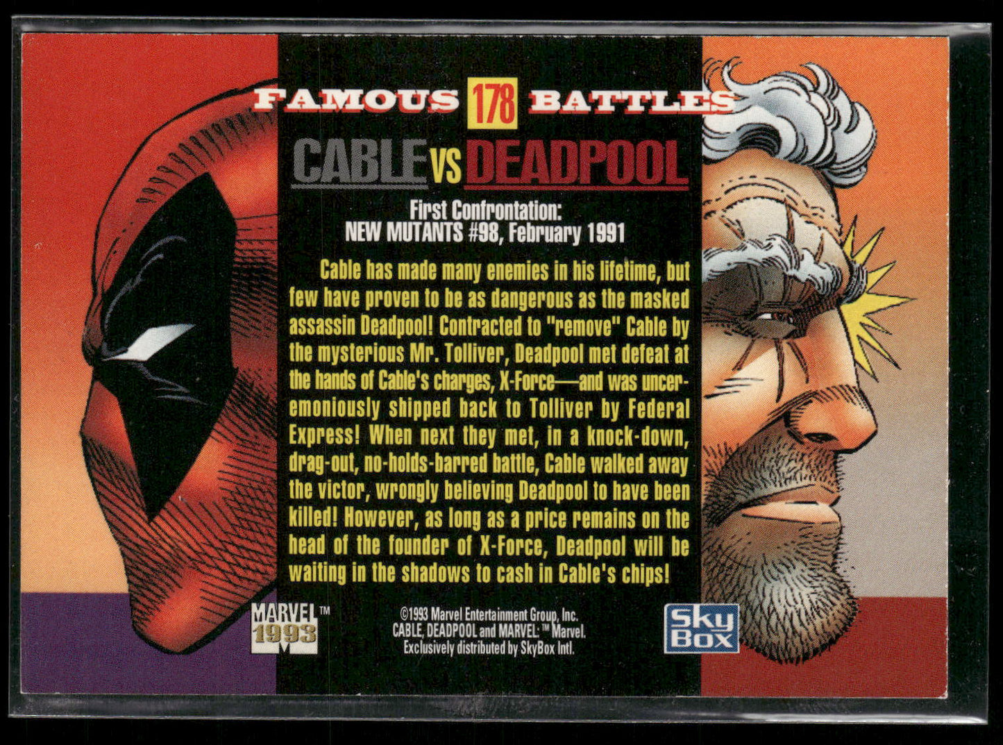 1993 SkyBox Marvel Universe #178 Cable / Deadpool