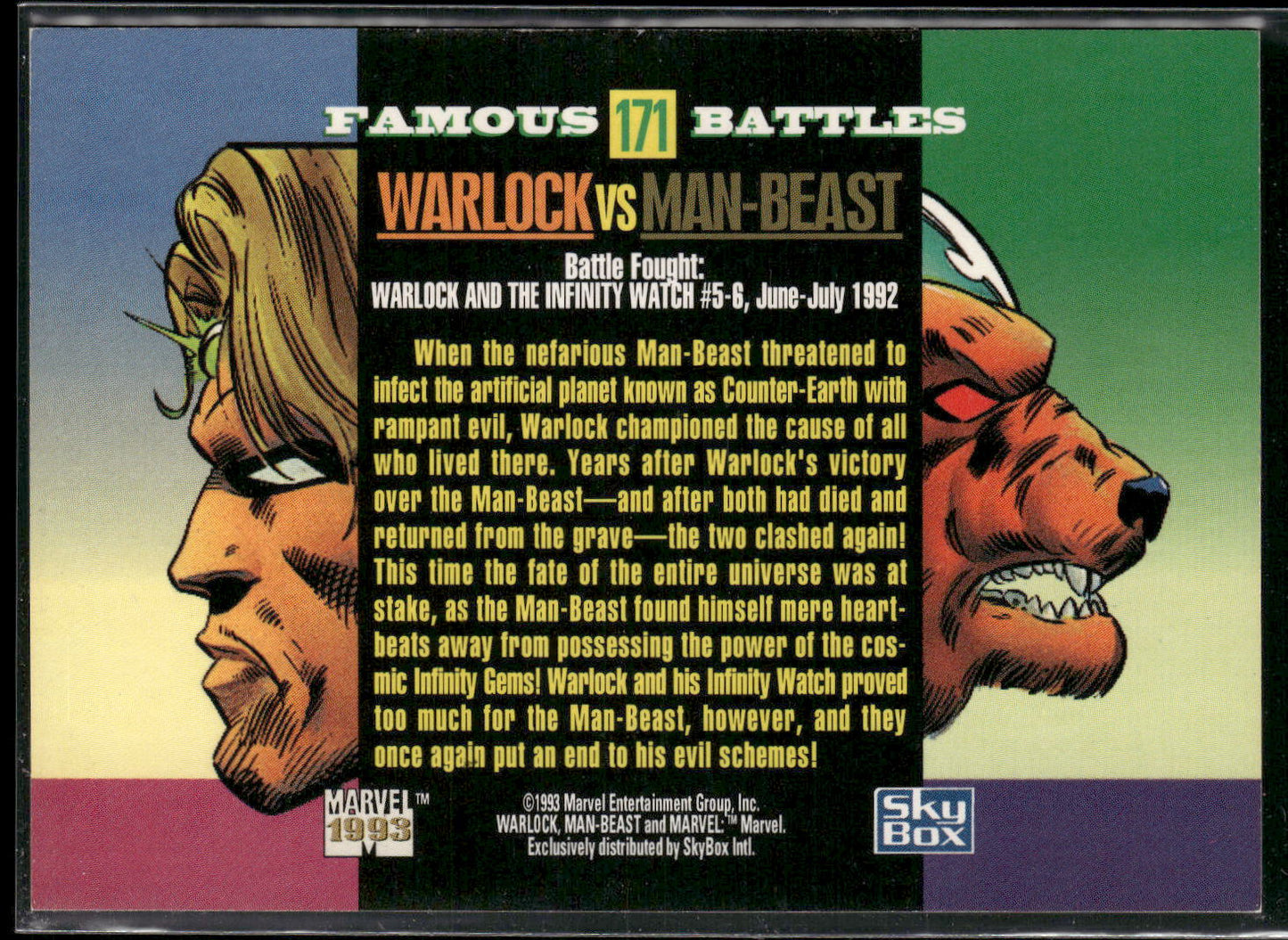 1993 SkyBox Marvel Universe #171 Warlock / Man-Beast
