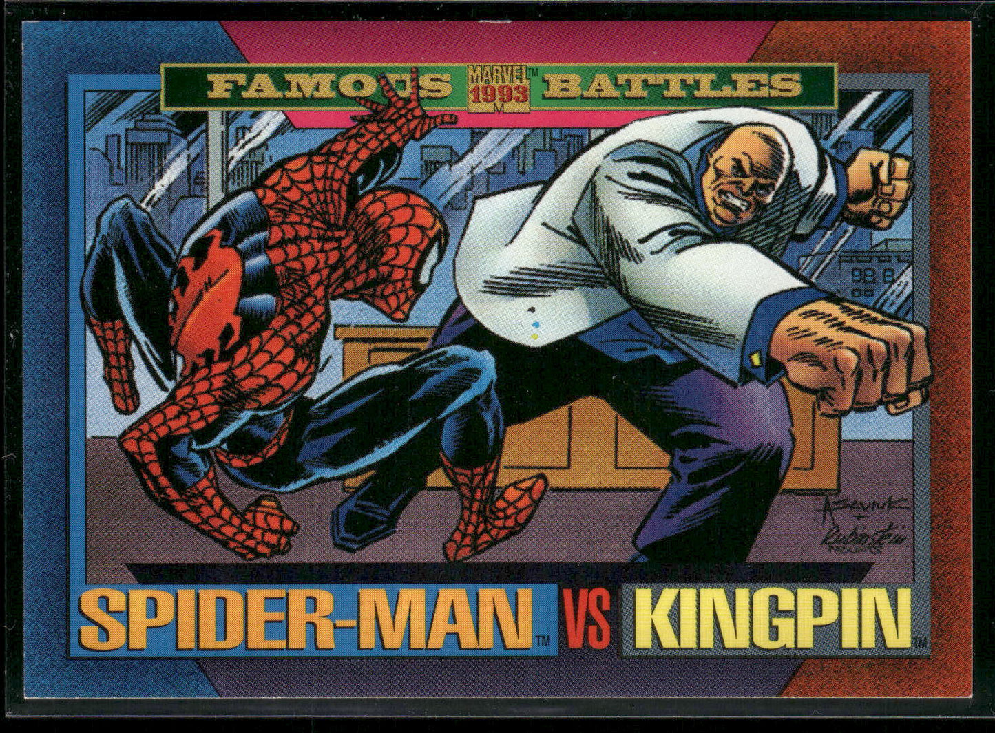 1993 SkyBox Marvel Universe #169 Spider-Man / Kingpin