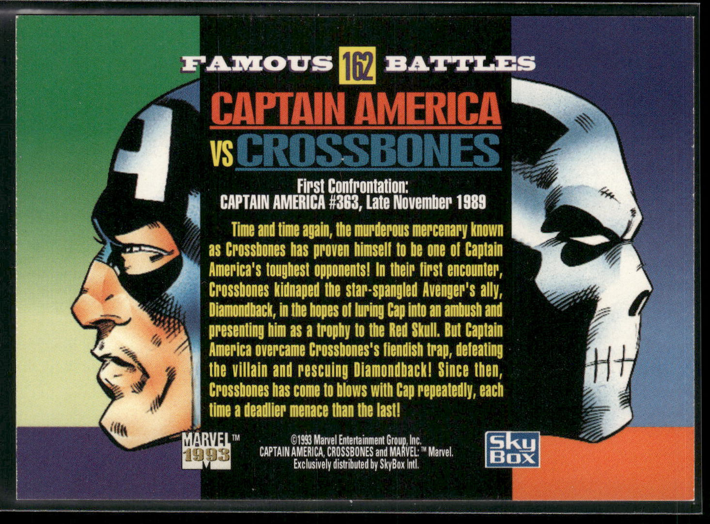 1993 SkyBox Marvel Universe #162 Captain America / Crossbones