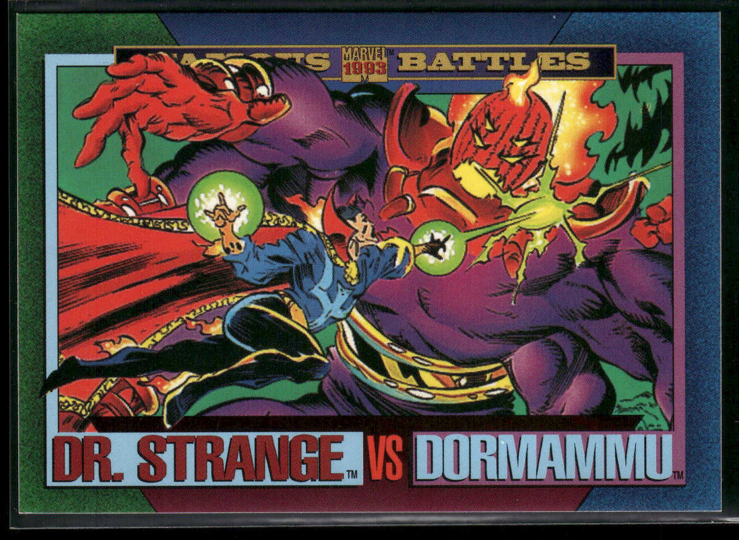 1993 SkyBox Marvel Universe #160 Dr. Strange vs Dormammu