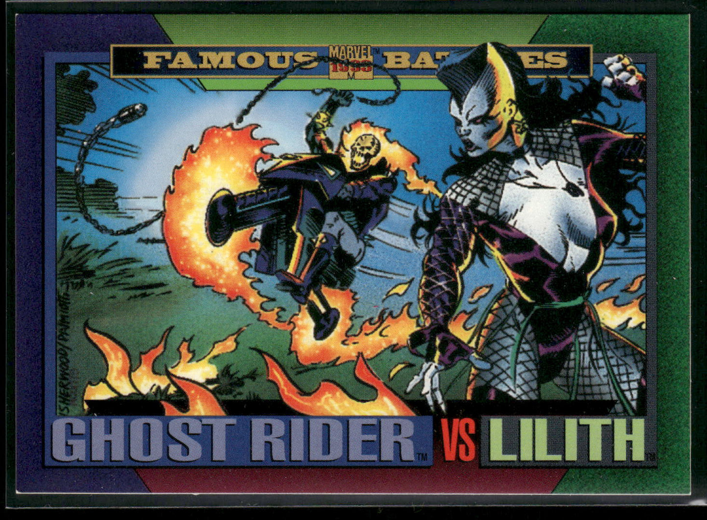 1993 SkyBox Marvel Universe #147 Ghost Rider / Lilith