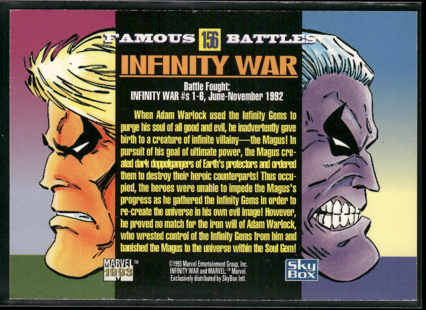 1993 SkyBox Marvel Universe #156 Infinity War