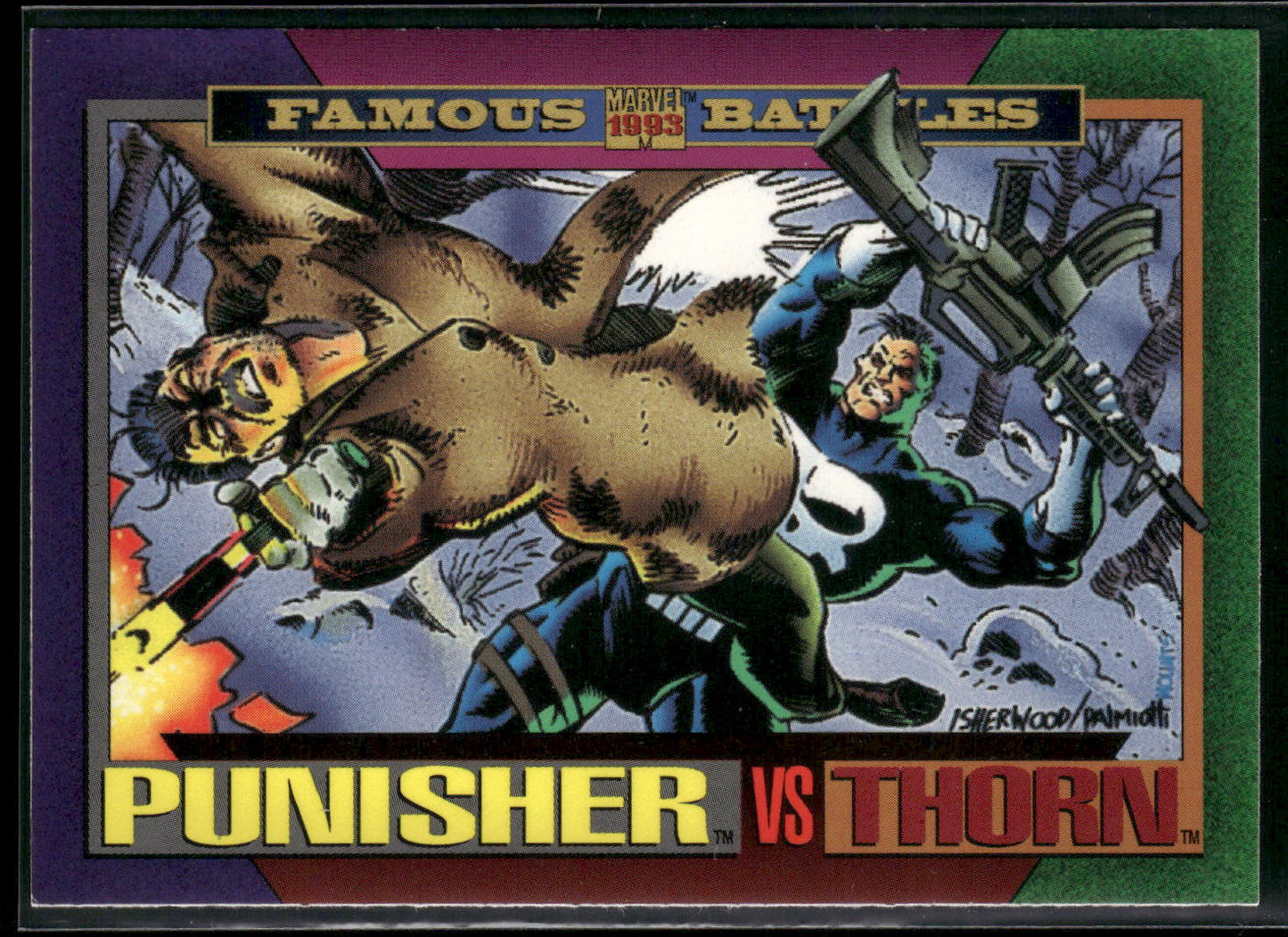 1993 SkyBox Marvel Universe #153 Punisher / Thorn