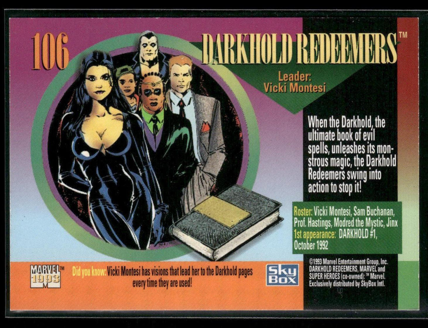 1993 SkyBox Marvel Universe #106 Darkhold Redeemers