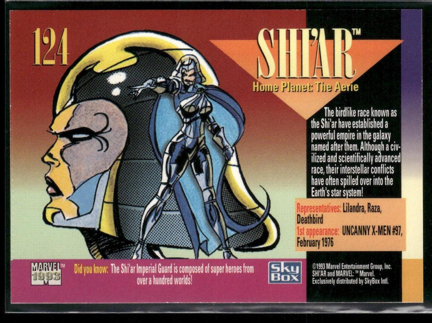 1993 SkyBox Marvel Universe #124 Shi'ar