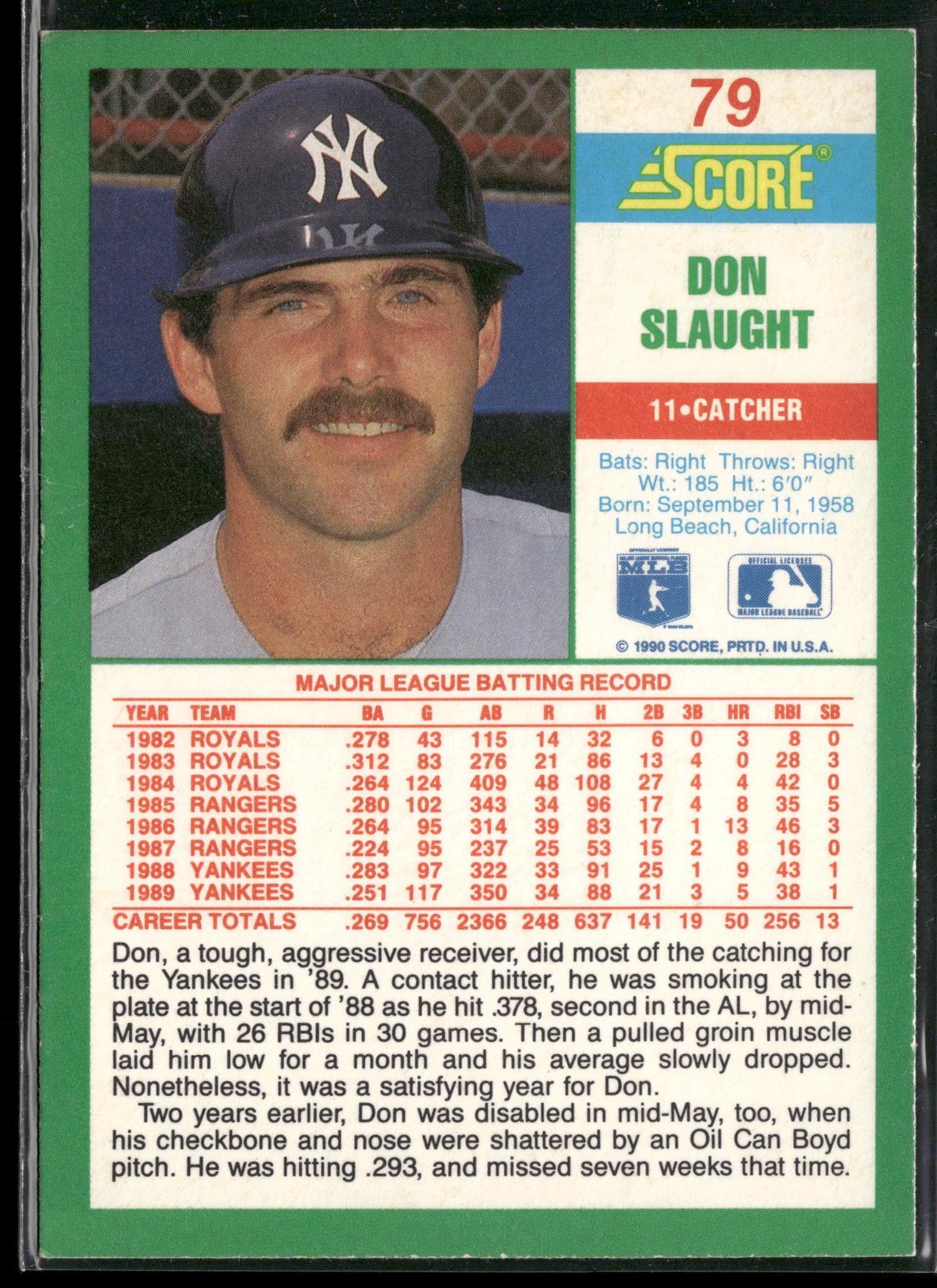1990 Score #79 Don Slaught