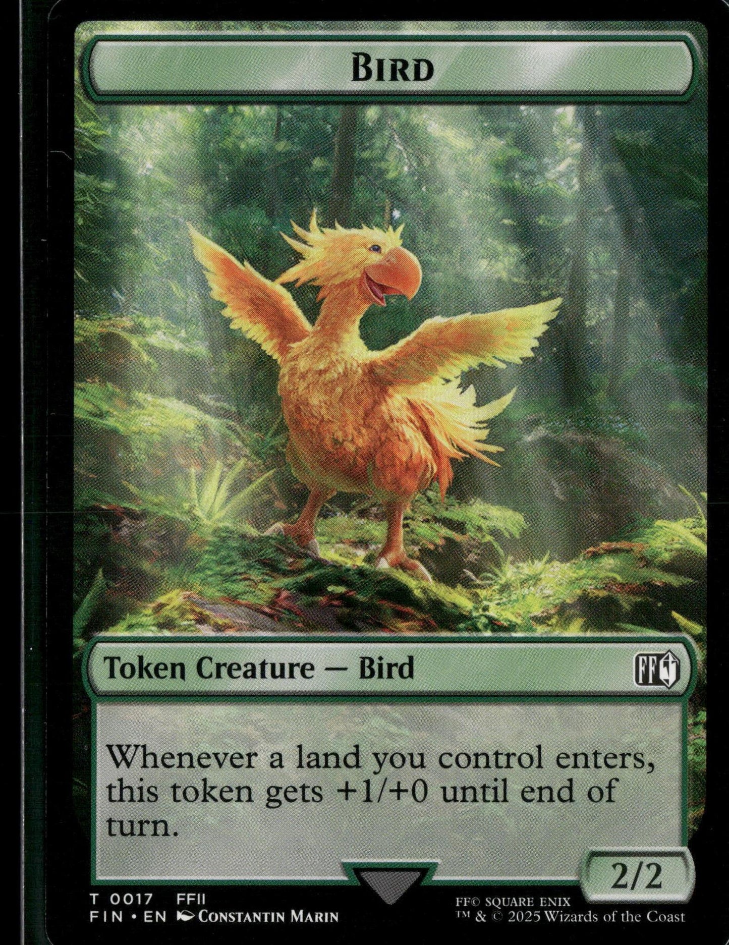 FINAL FANTASY #8 // 17 Hero (0008) // Bird (0017) Double-Sided Token