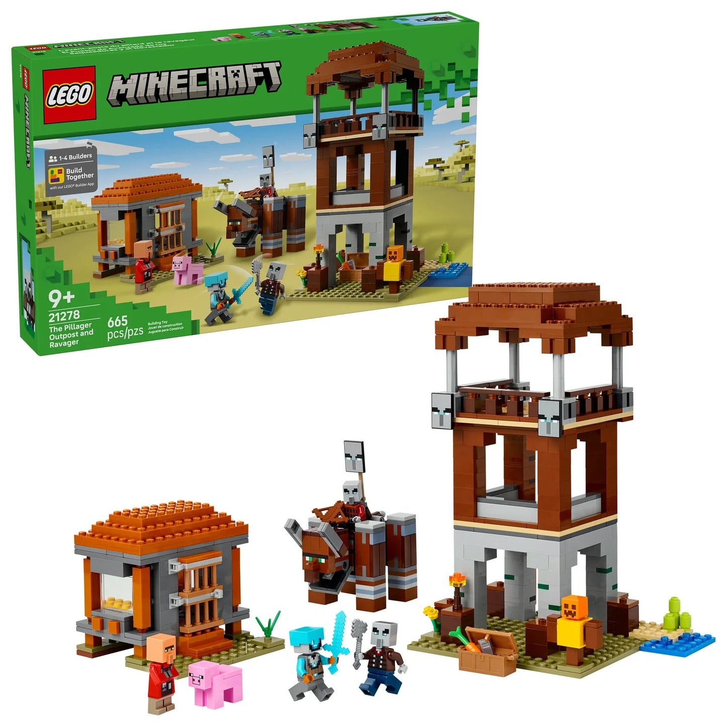 LEGO® Minecraft® The Pillager Outpost and Ravager (21278)