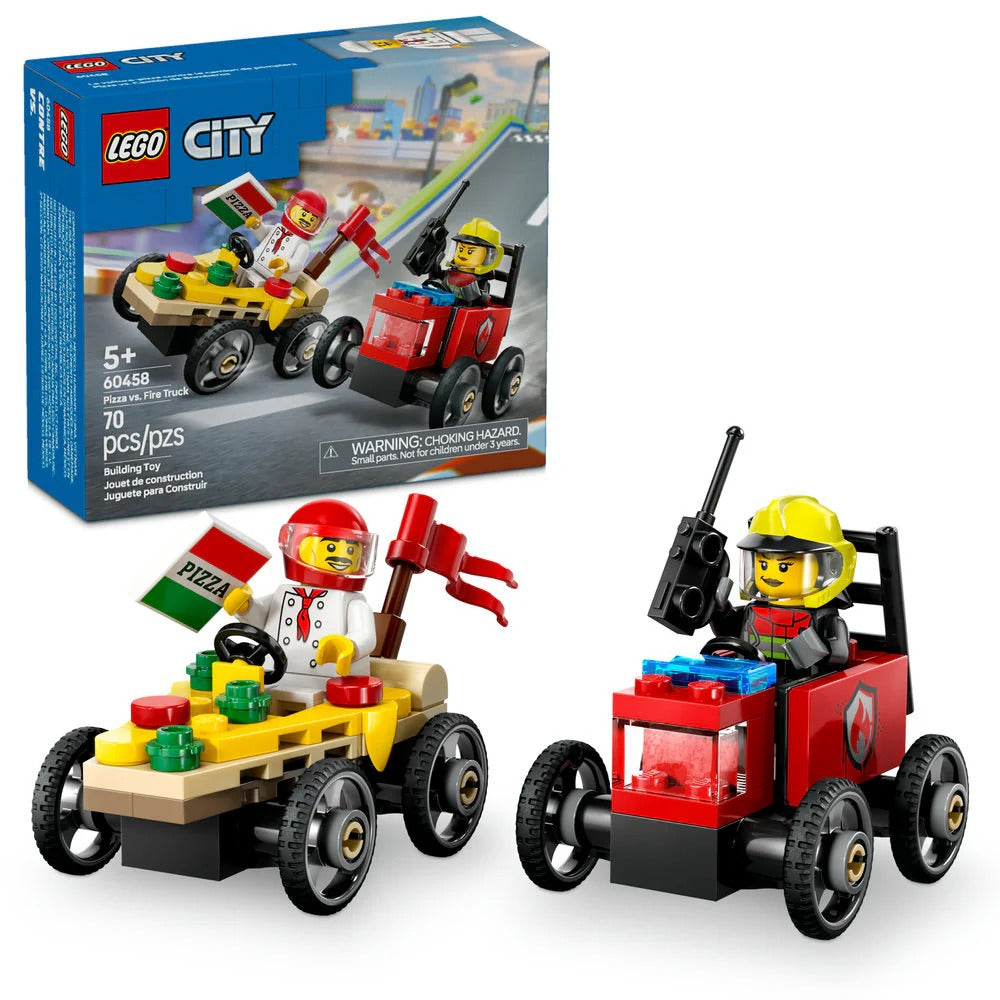 LEGO® City Pizza vs. Fire Truck Race Car Pack (60458)