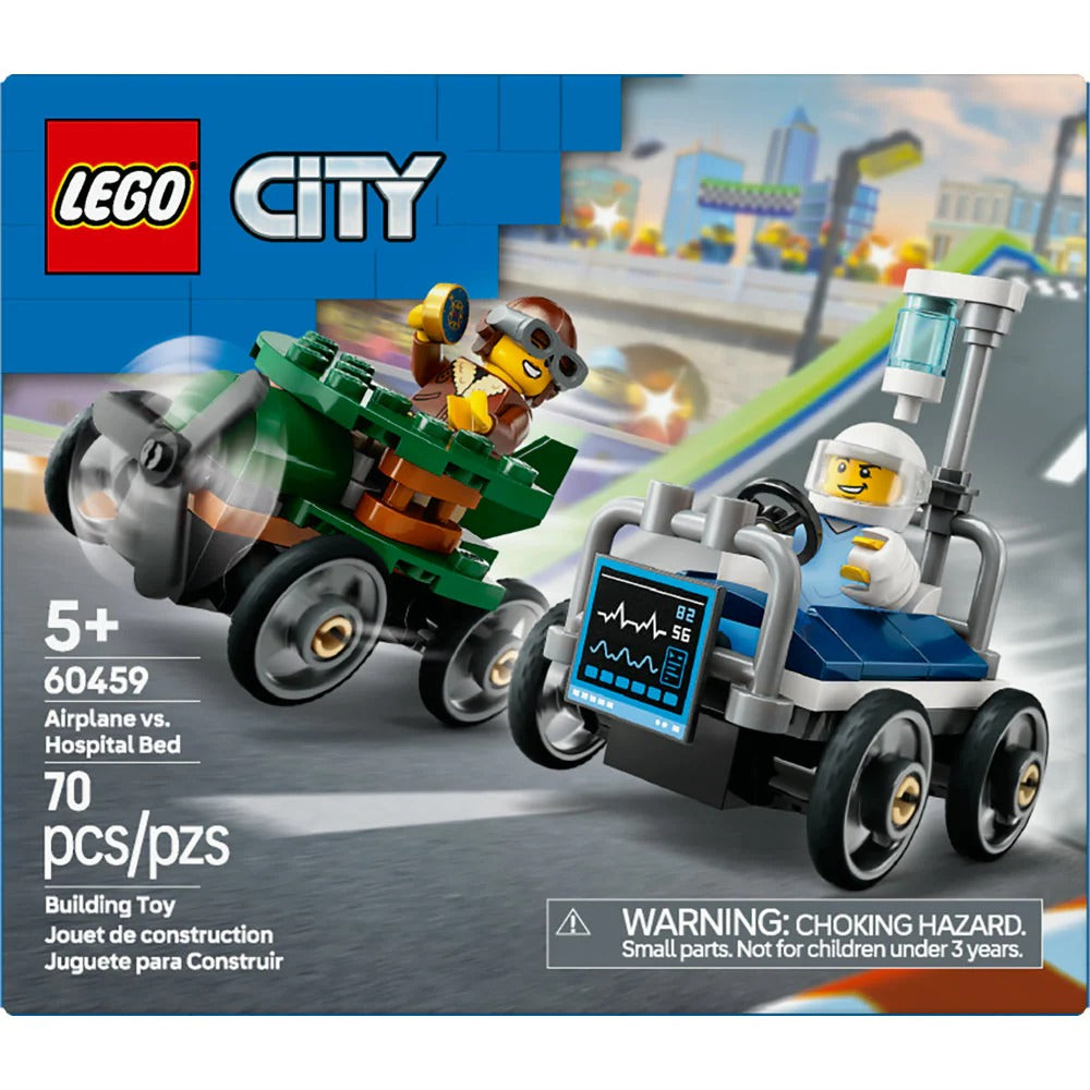 LEGO® City Airplane vs. Hospital Bed Race Car Pack (60459)