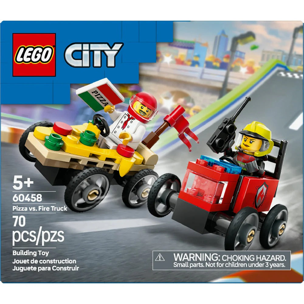 LEGO® City Pizza vs. Fire Truck Race Car Pack (60458)