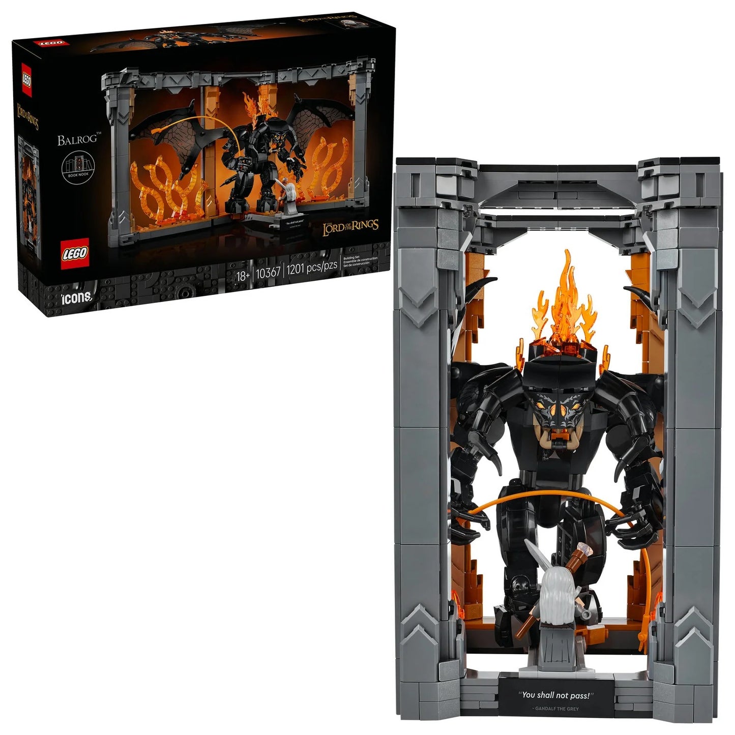 LEGO® Icons The Lord of the Rings: Balrog™ Book Nook (10367)