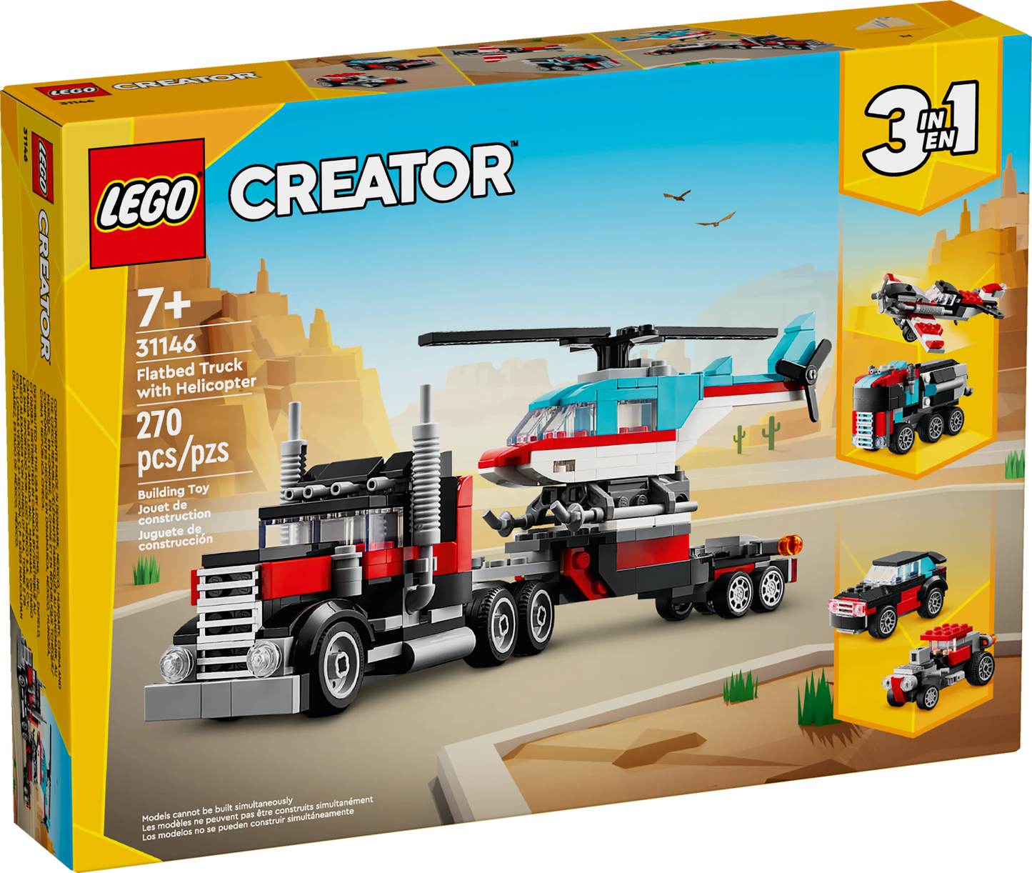 LEGO® Creator 3in1 Flatbed Truck with Helicopter (31146)