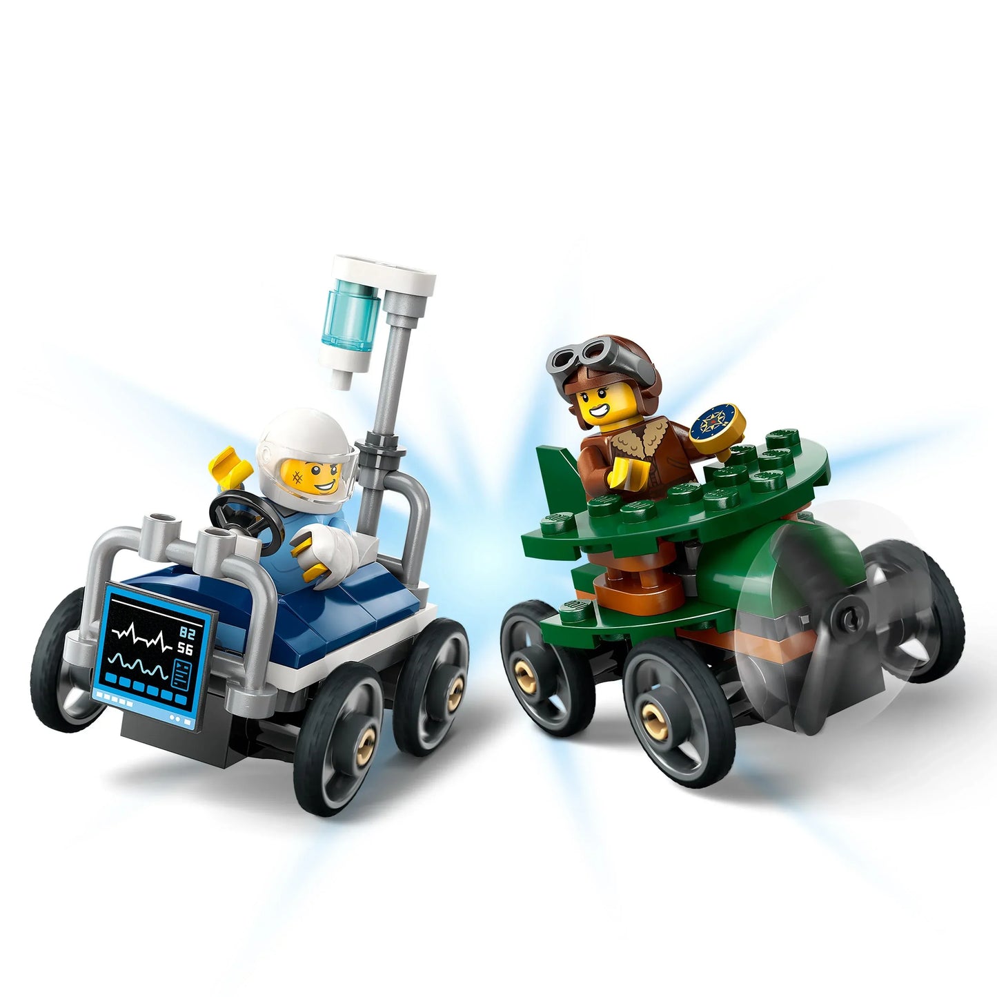 LEGO® City Airplane vs. Hospital Bed Race Car Pack (60459)