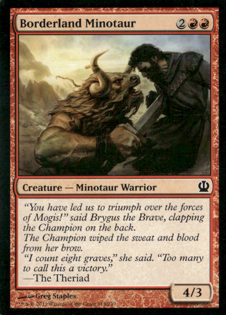 Theros #114 Borderland Minotaur