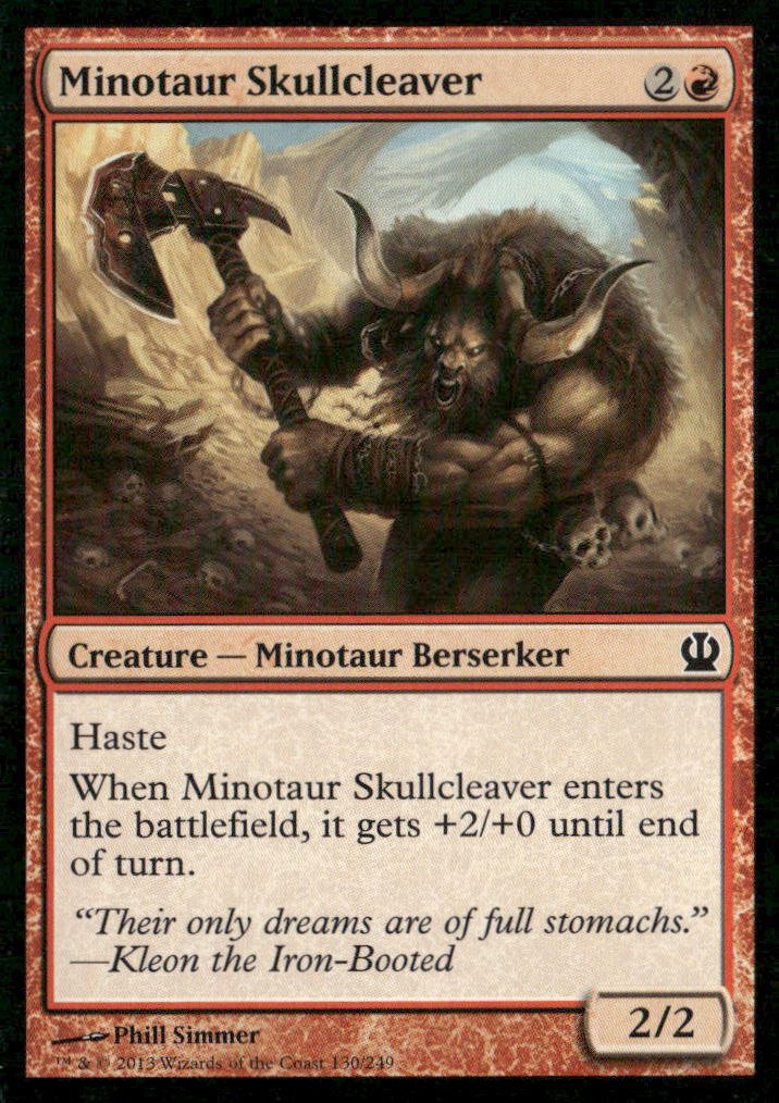Theros #130 Minotaur Skullcleaver