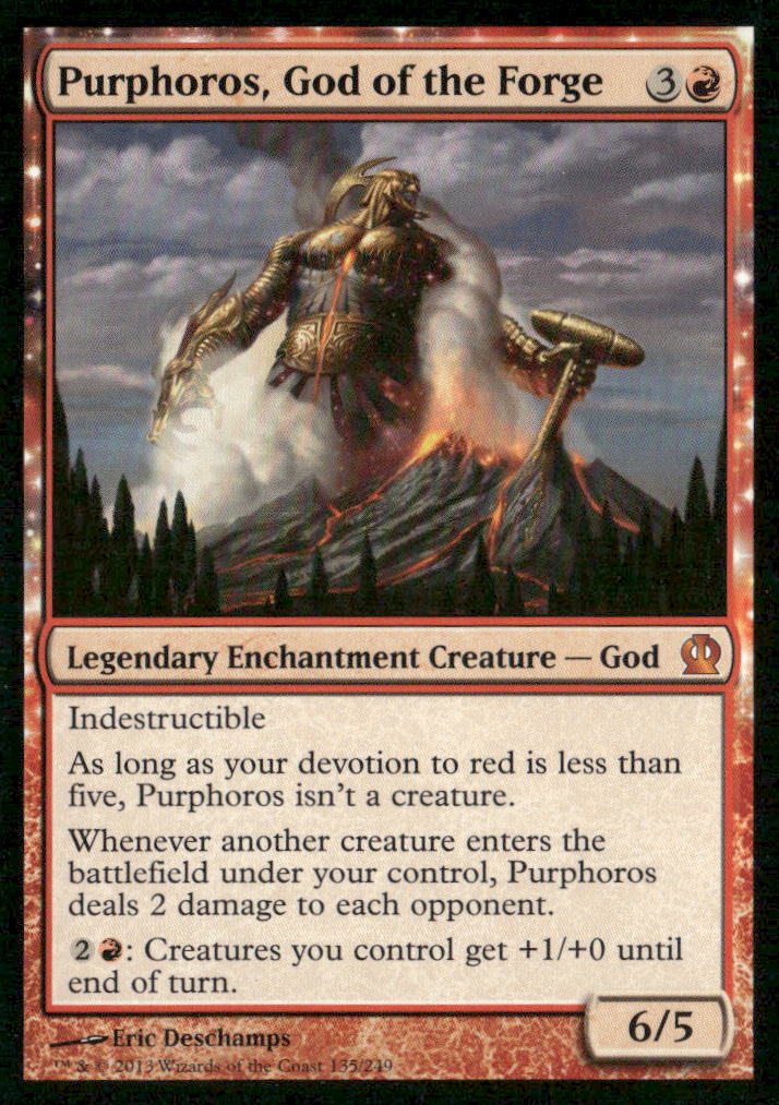 Theros #135 Purphoros, God of the Forge