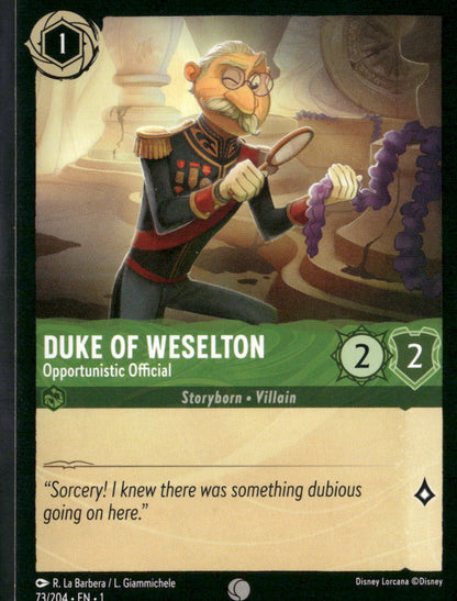 The First Chapter #73/204 Duke of Weselton