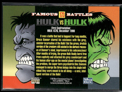 1993 SkyBox Marvel Universe #173 Hulk vs Hulk