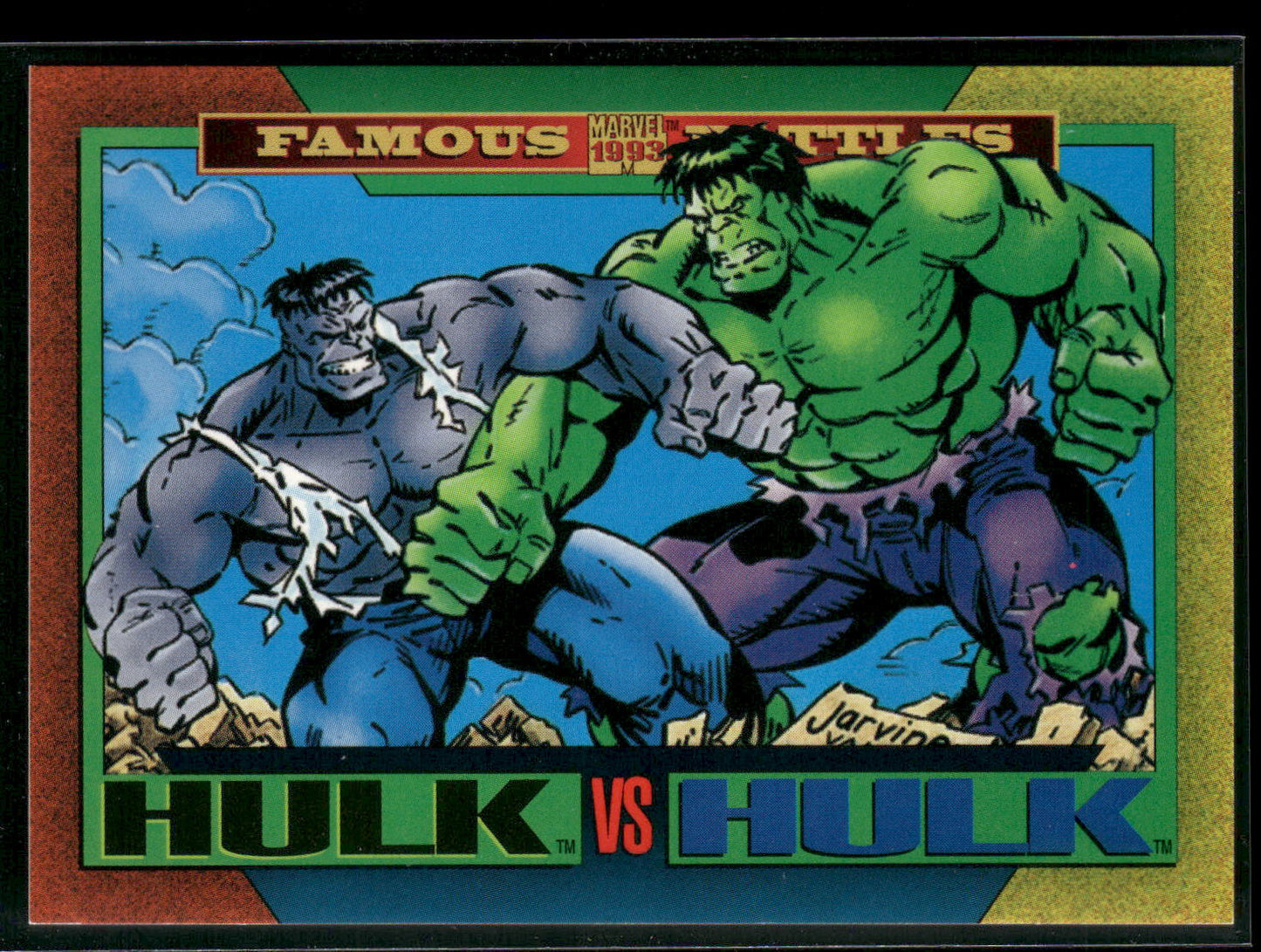 1993 SkyBox Marvel Universe #173 Hulk vs Hulk