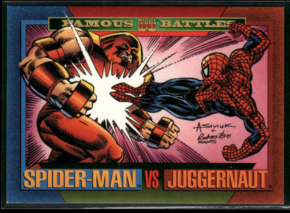 1993 SkyBox Marvel Universe #165 Spider-Man / Juggernaut