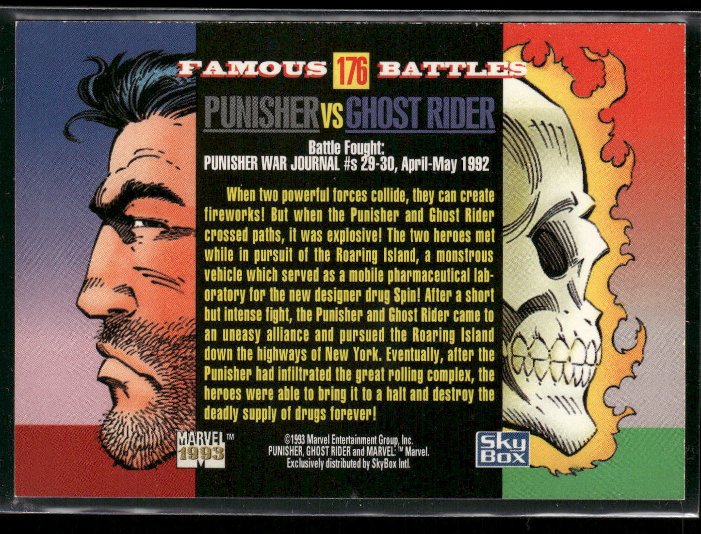 1993 SkyBox Marvel Universe #176 Punisher / Ghost Rider