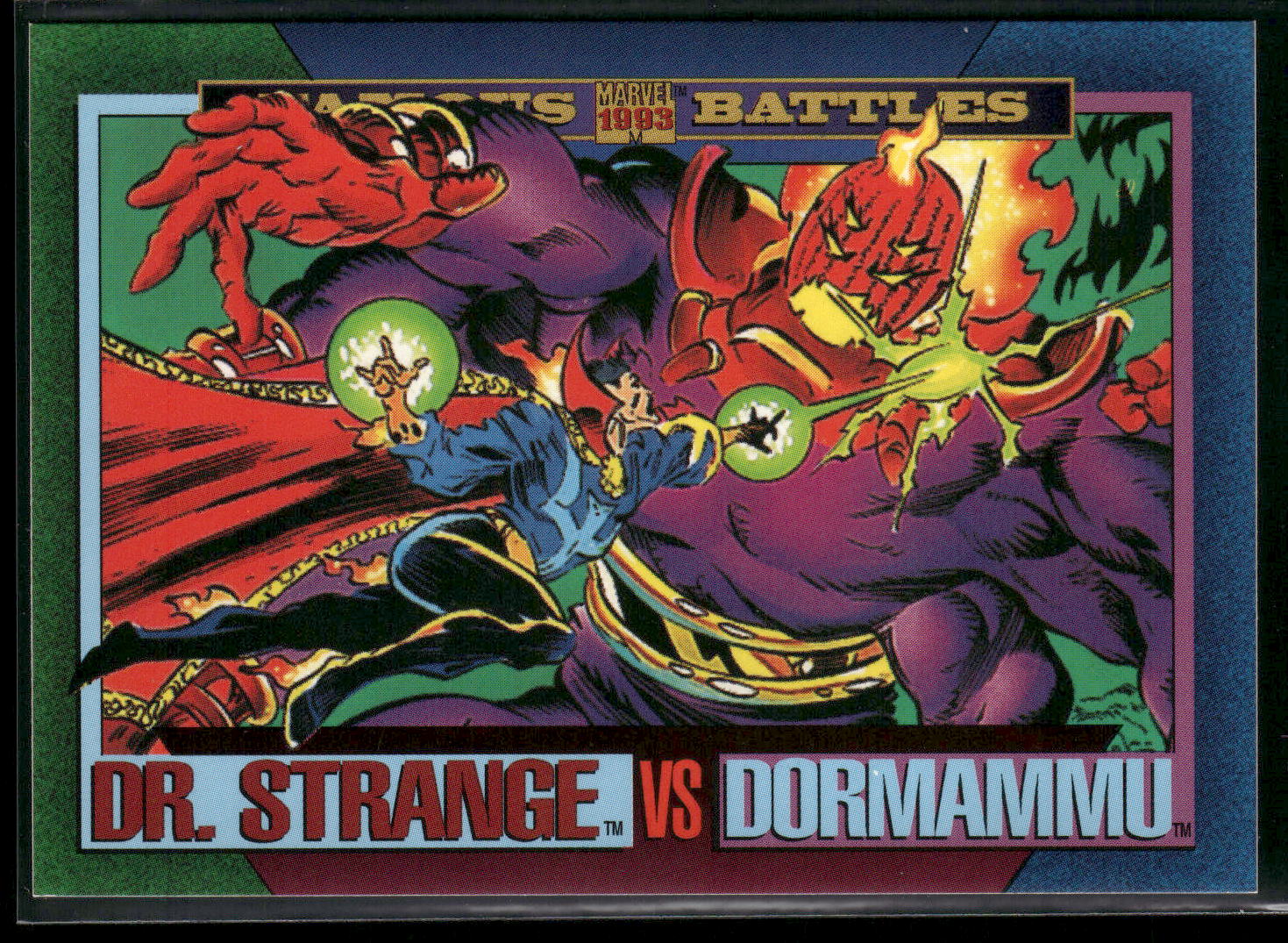 1993 SkyBox Marvel Universe #160 Dr. Strange vs Dormammu
