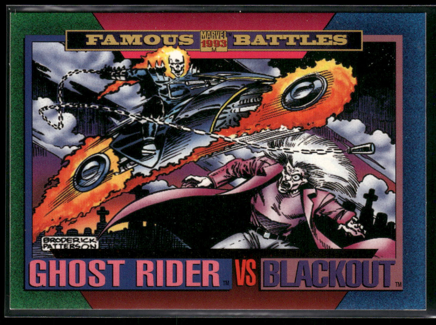 1993 SkyBox Marvel Universe #159 Ghost Rider / Blackout