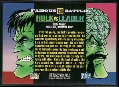 1993 SkyBox Marvel Universe #158 Hulk / Leader