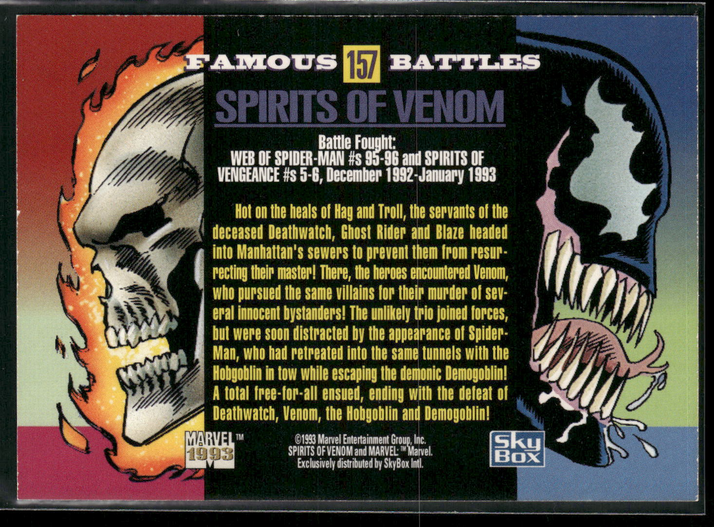 1993 SkyBox Marvel Universe #157 Spirits of Venom