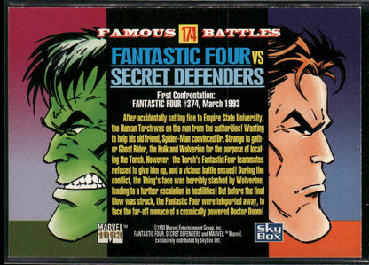 1993 SkyBox Marvel Universe #174 Fantastic Four / Secret Defenders