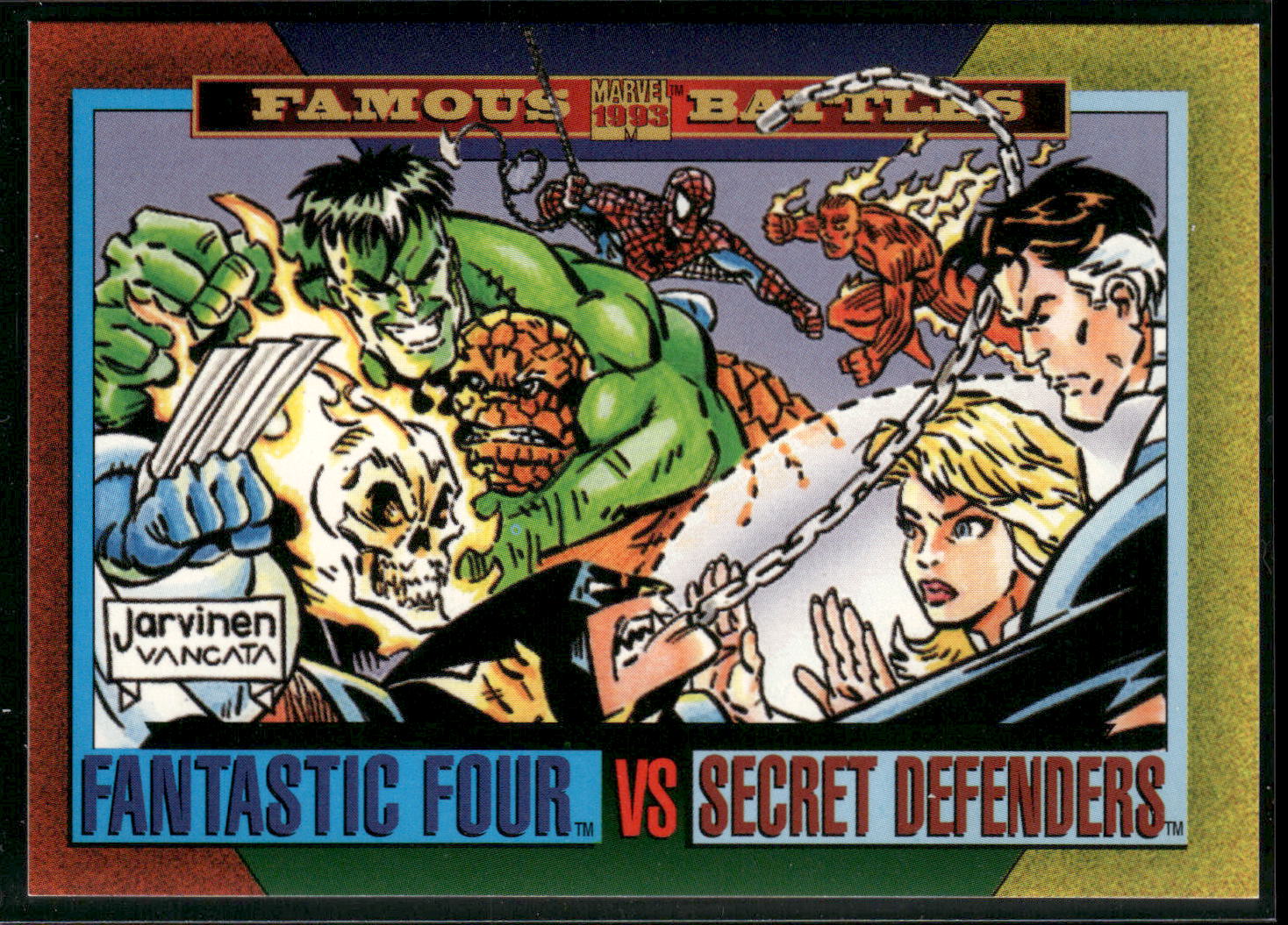 1993 SkyBox Marvel Universe #174 Fantastic Four / Secret Defenders