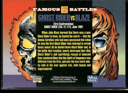 1993 SkyBox Marvel Universe #172 Ghost Rider / Blaze