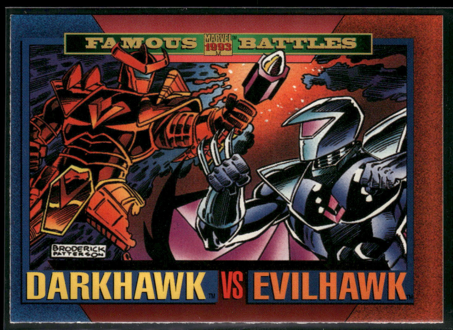 1993 SkyBox Marvel Universe #166 Darkhawk / Evilhawk