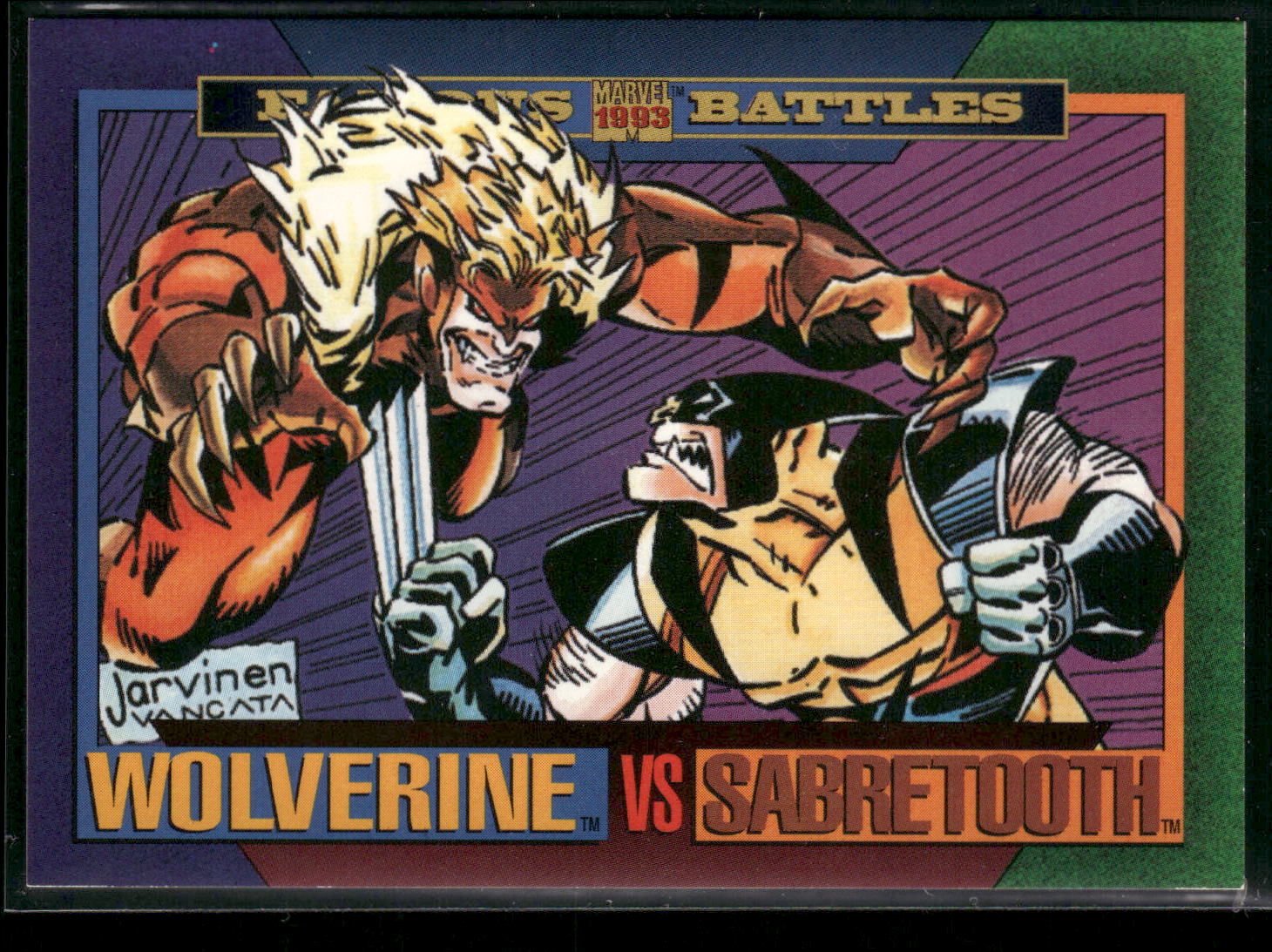 1993 SkyBox Marvel Universe #149 Wolverine / Sabretooth