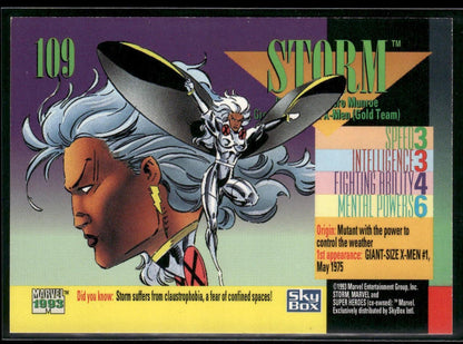 1993 SkyBox Marvel Universe #109 Storm