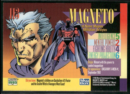 1993 SkyBox Marvel Universe #113 Magneto