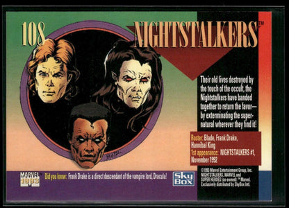 1993 SkyBox Marvel Universe #108 Nightstalkers