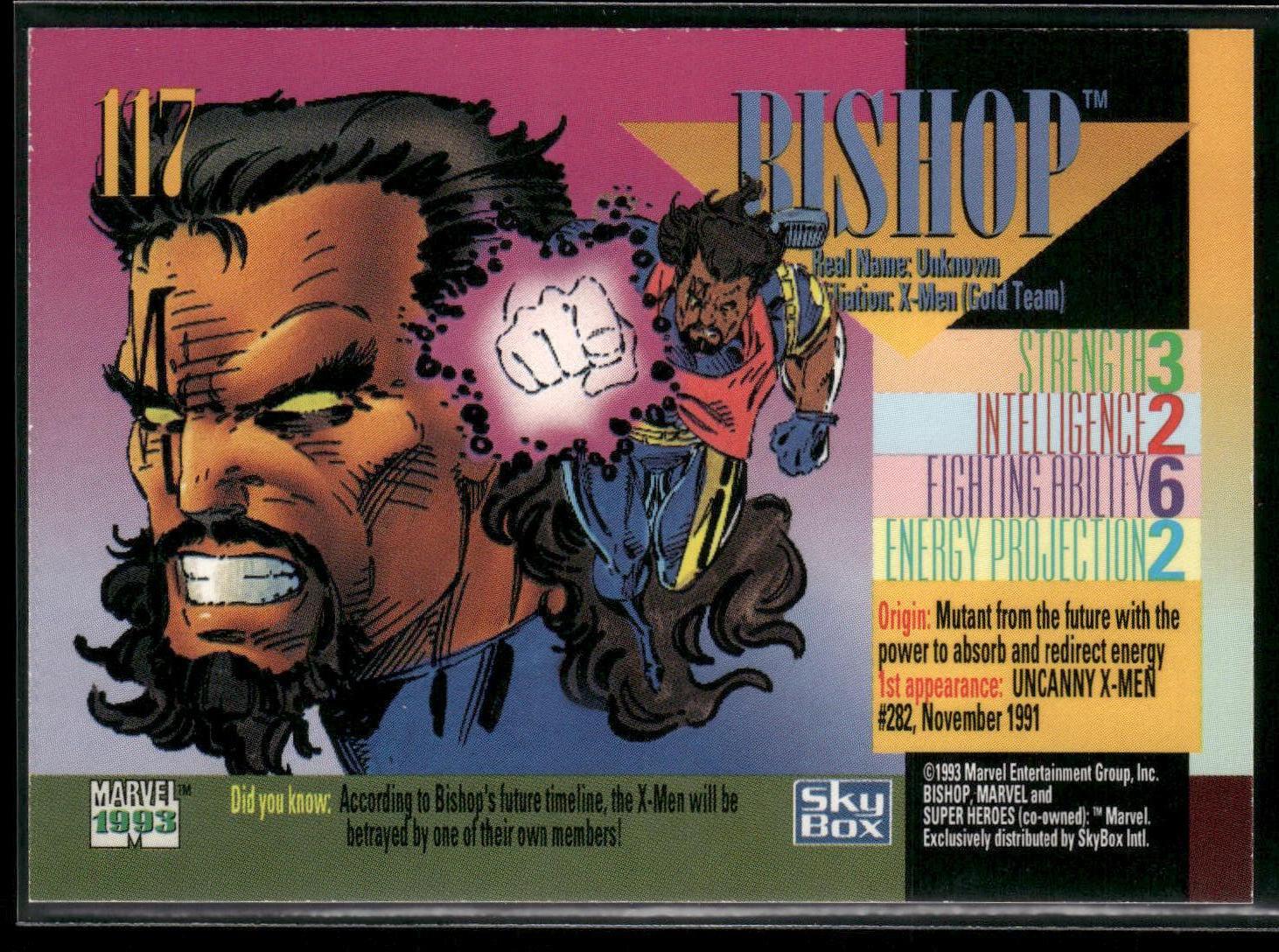 1993 SkyBox Marvel Universe #117 Bishop