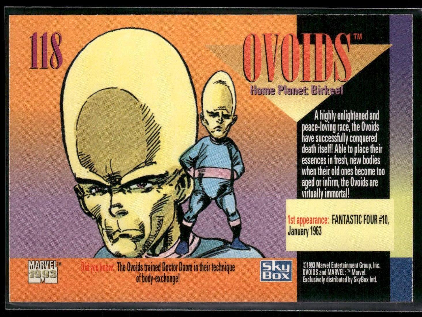 1993 SkyBox Marvel Universe #118 Ovoids