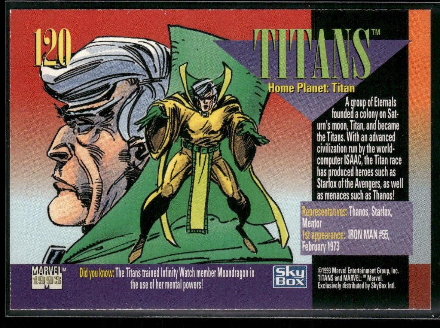 1993 SkyBox Marvel Universe #120 Titans