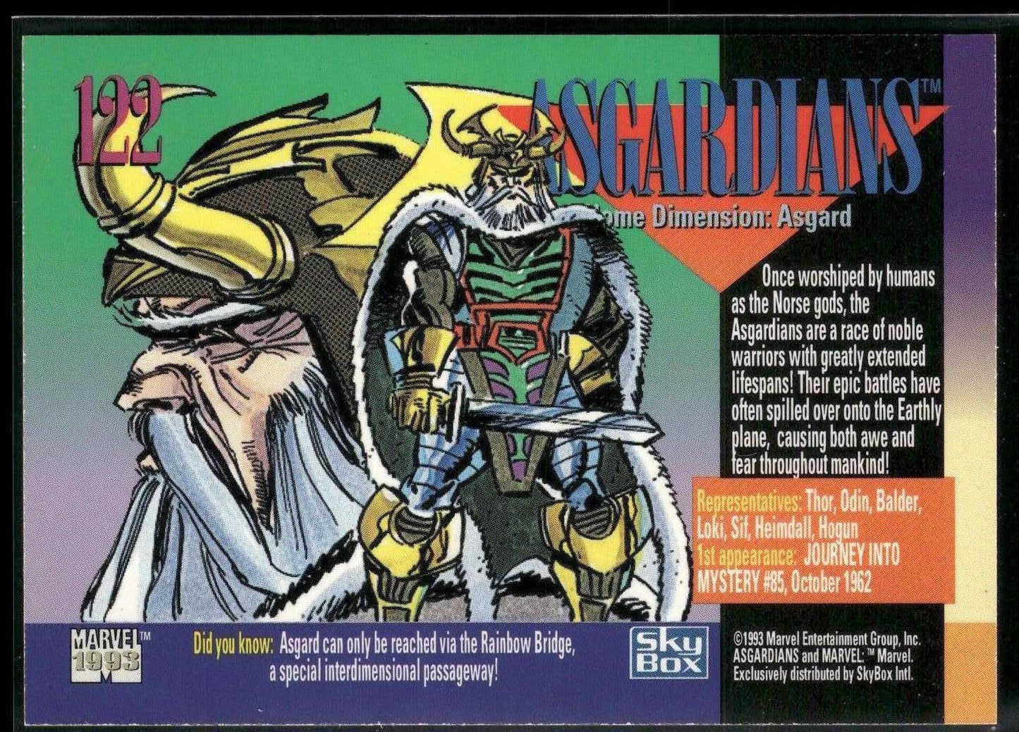 1993 SkyBox Marvel Universe #122 Asgardians