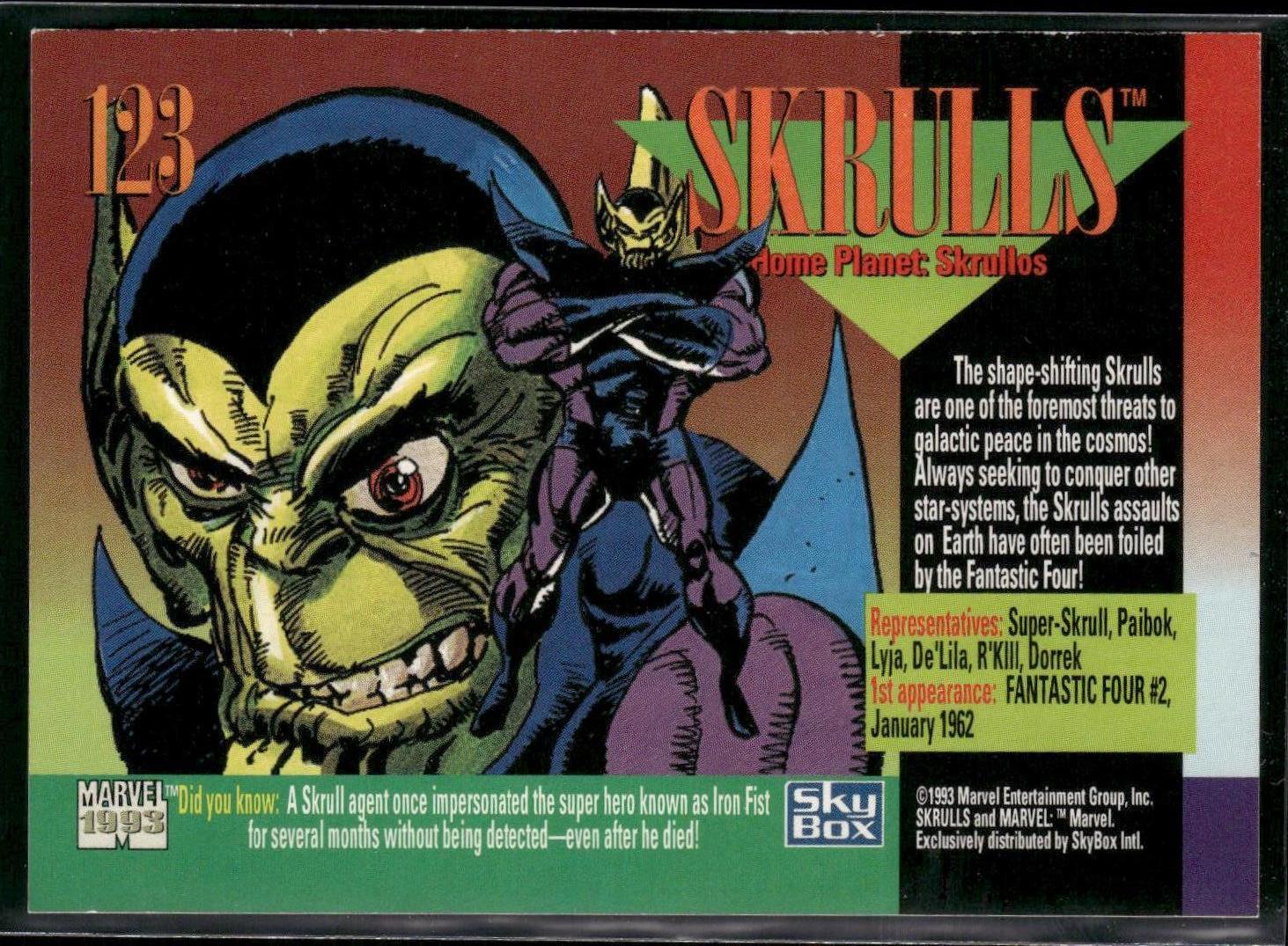 1993 SkyBox Marvel Universe #123 Skrulls