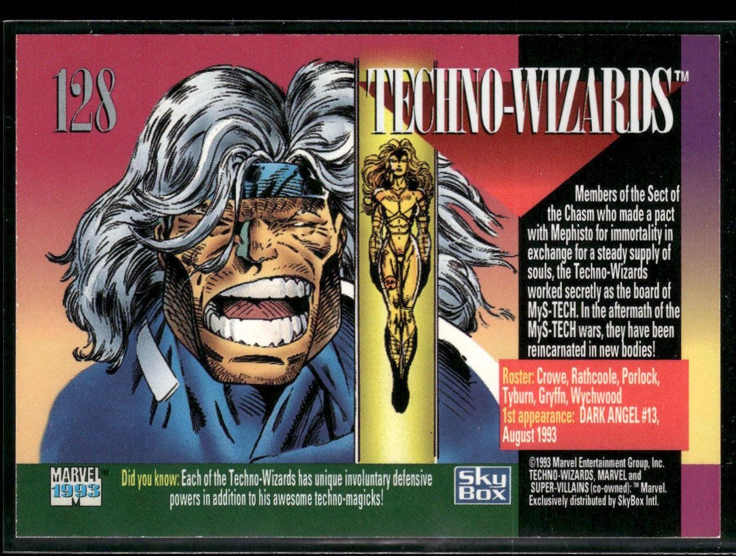 1993 SkyBox Marvel Universe #128 Techno Wizards