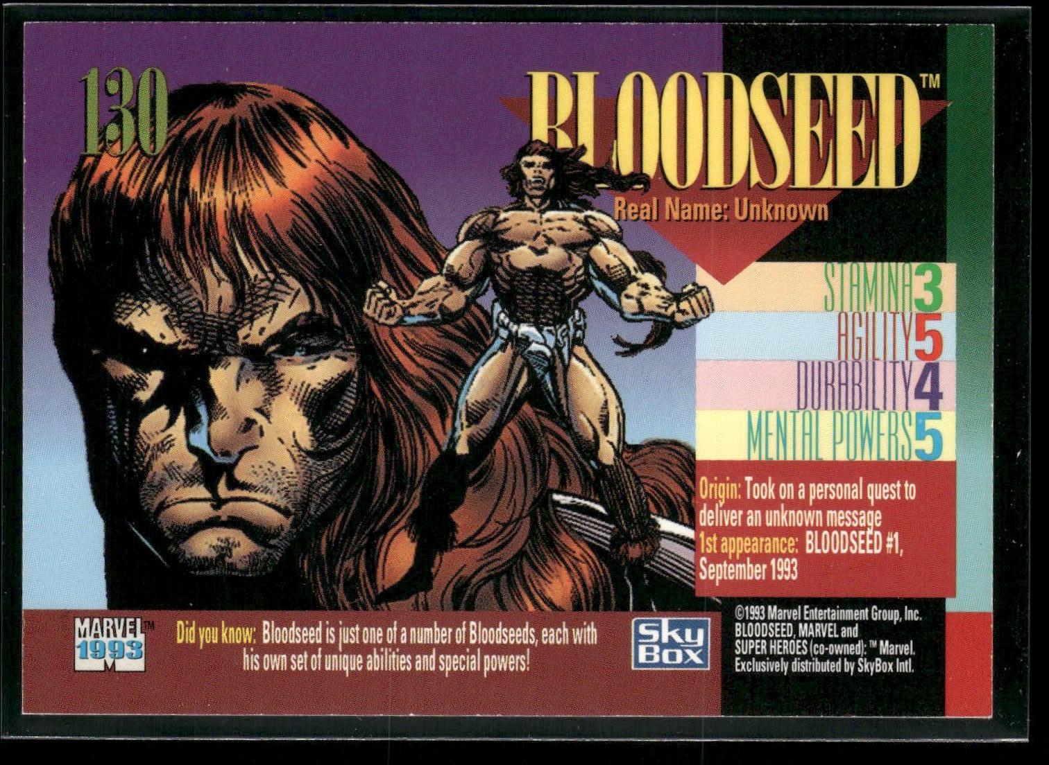 1993 SkyBox Marvel Universe #130 Bloodseed