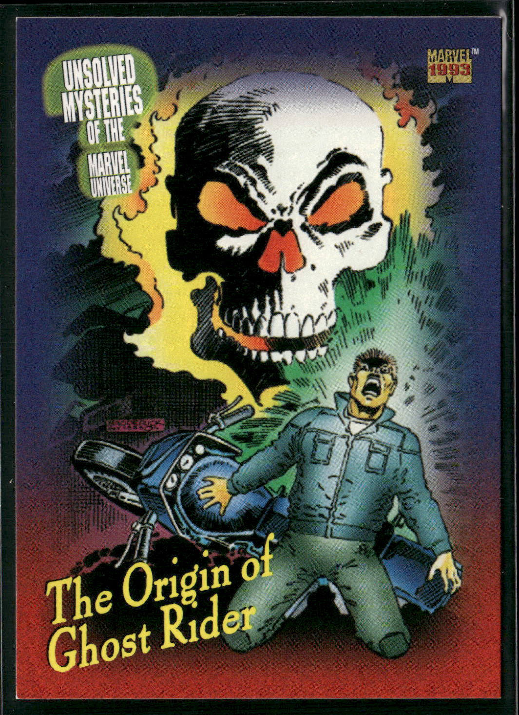 1993 SkyBox Marvel Universe #139 The Origin of Ghost Rider