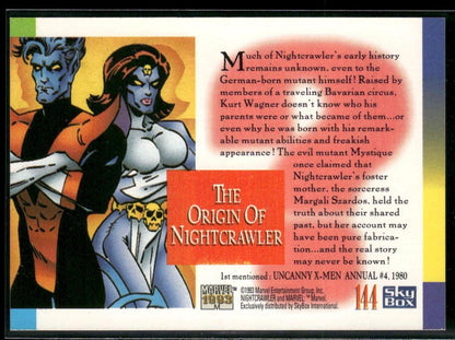 1993 SkyBox Marvel Universe #144 The Origin of Nightcrawler