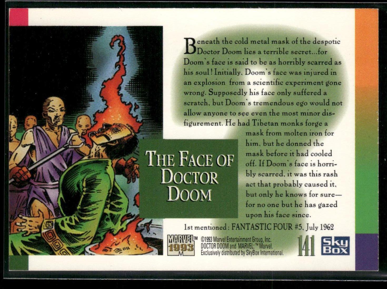 1993 SkyBox Marvel Universe #141 The Face of Doctor Doom
