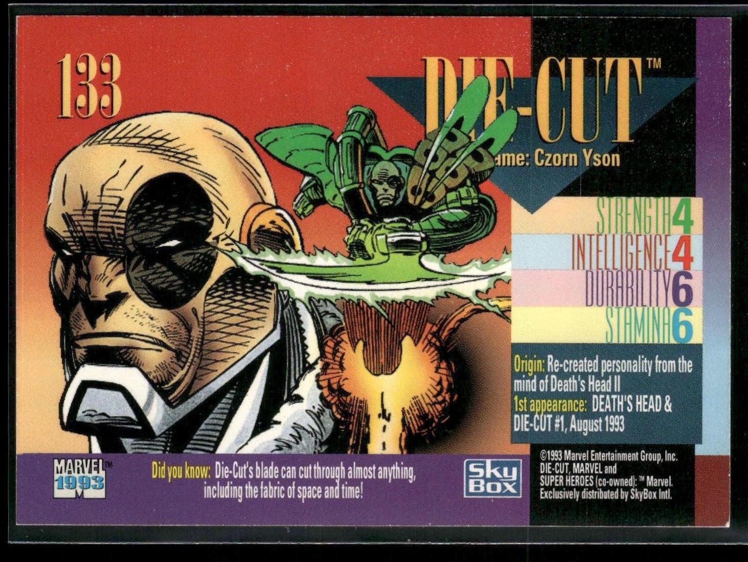 1993 SkyBox Marvel Universe #133 Die-Cut